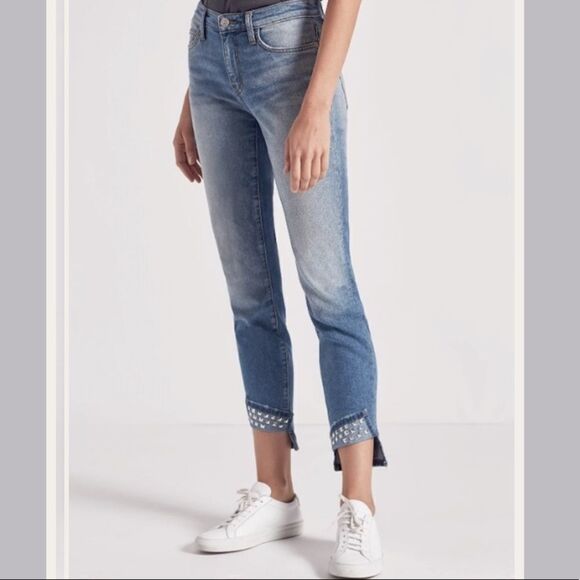 Current Elliott THE TURNT ANKLE SKINNY STILETTO JEAN - Keeling Studded - Picture 3 of 10
